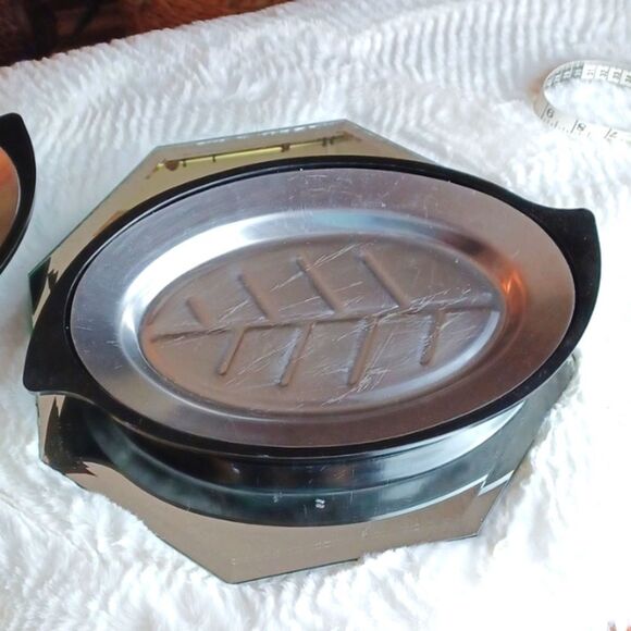 NORTIC WARE Heavy Stainless Steel  ‎ Steak Platter 2 Pieces - Picture 1 of 10